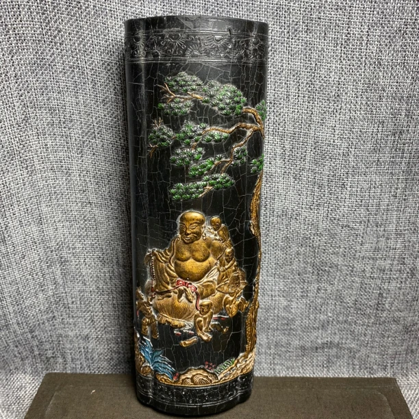 曹素功徽墨:松烟墨,百福柱,一物一拍
