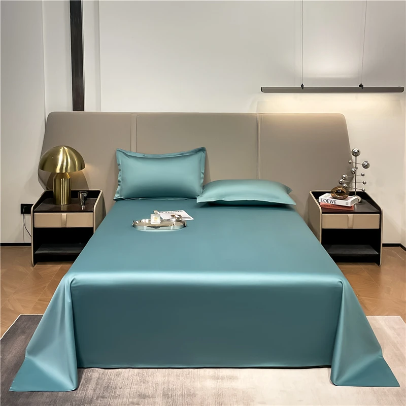 60s支纯色床单单件100%纯棉轻奢简约全棉被单单个1.5/1.8米床秋冬