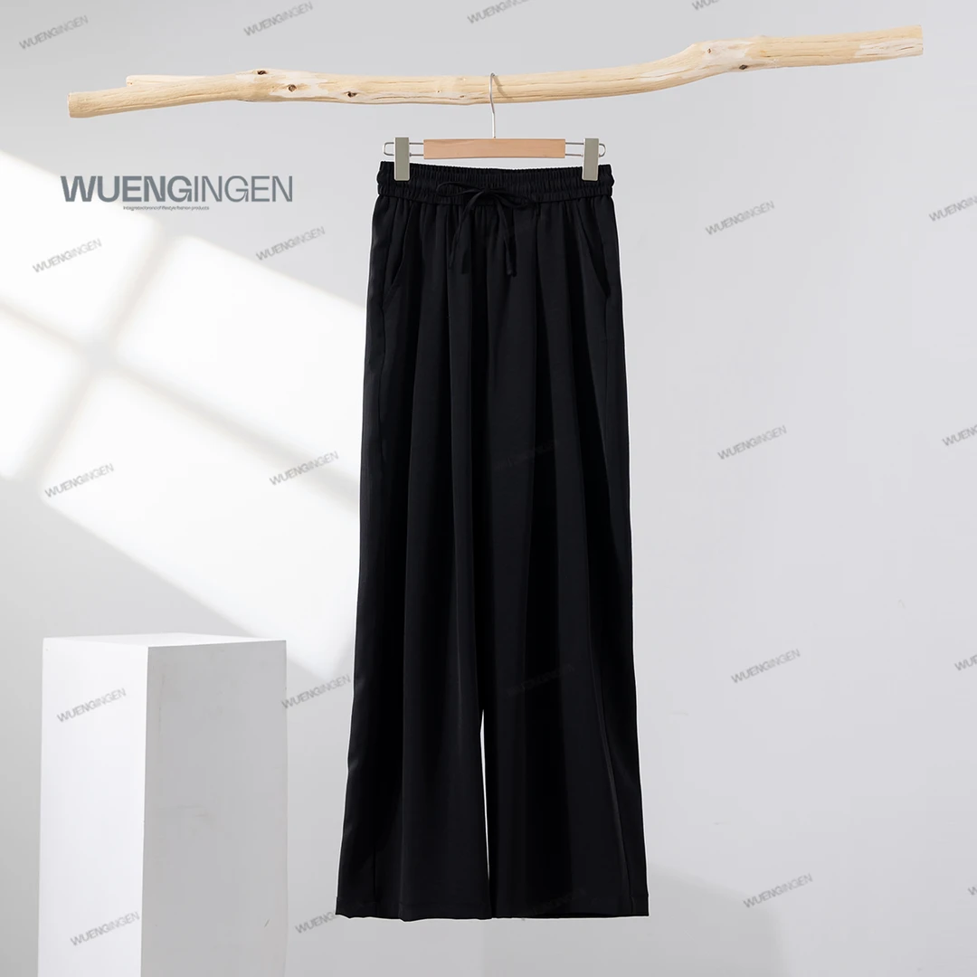 无印心匠线下458！高腰+显瘦 抽绳&直筒 百搭休闲裤 C24221