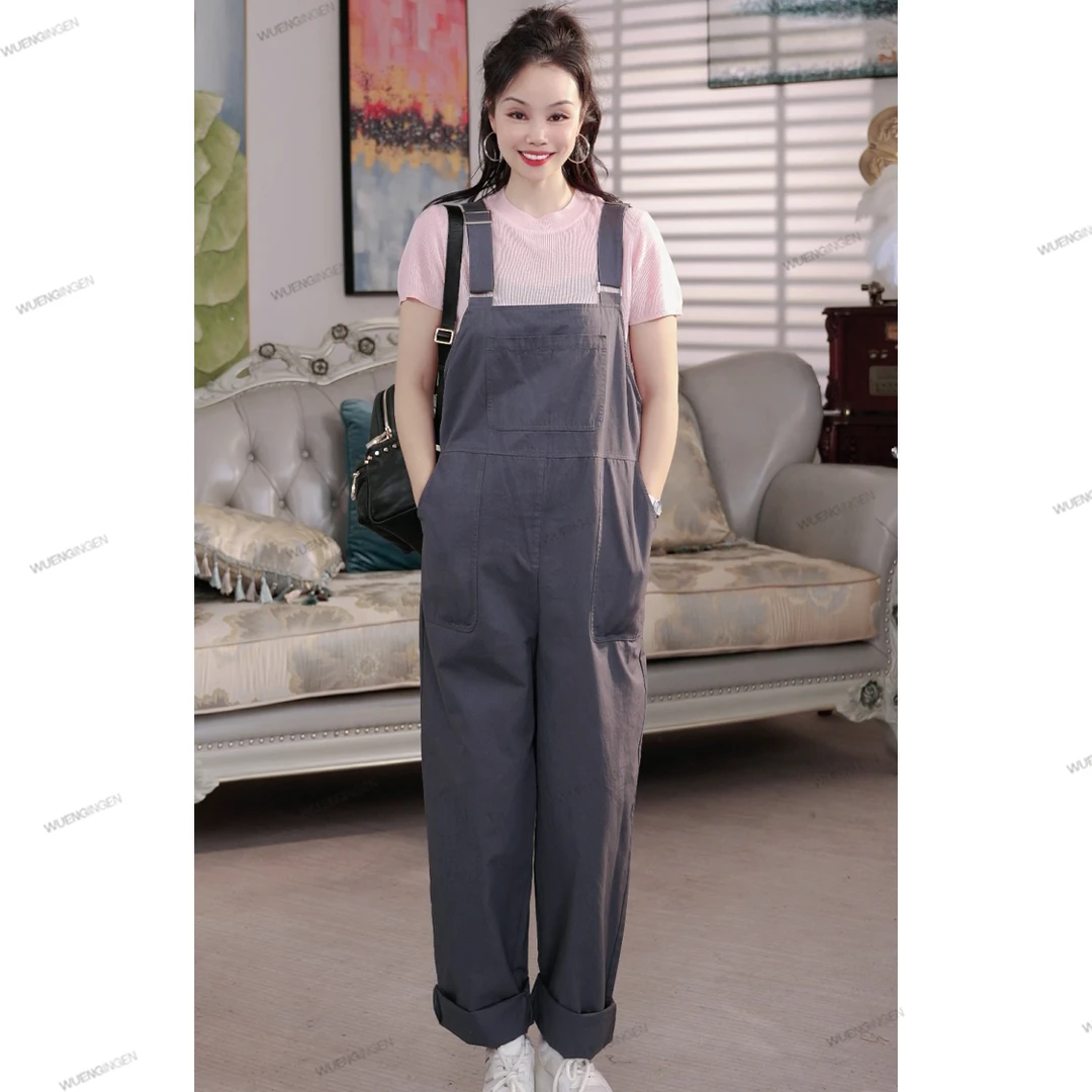 无印心匠纯色+简约 显瘦&口袋 休闲背带裤 C85611