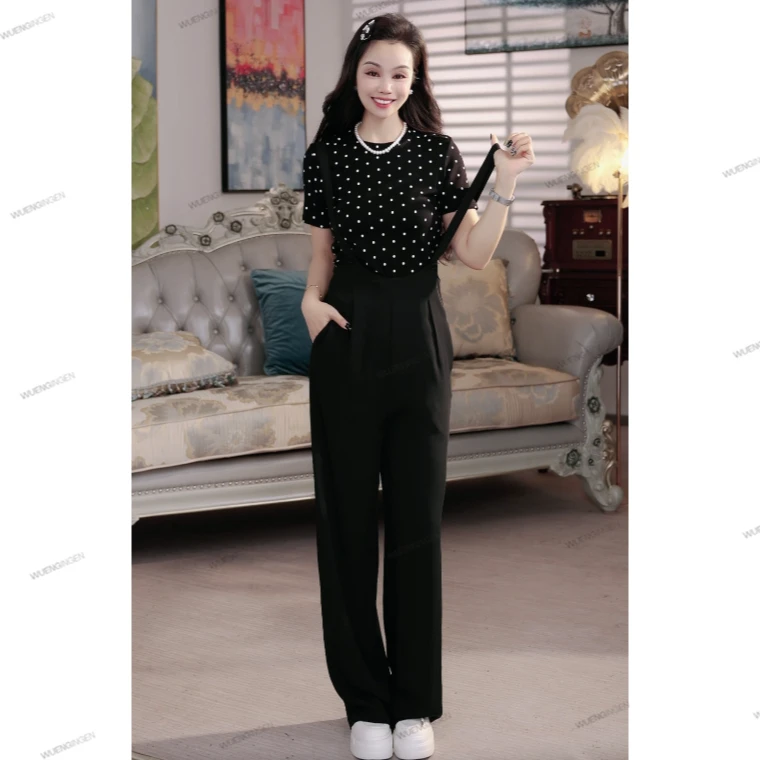 无印心匠 K869 纯色+垂感 时尚&显瘦 百搭背带裤 C12546