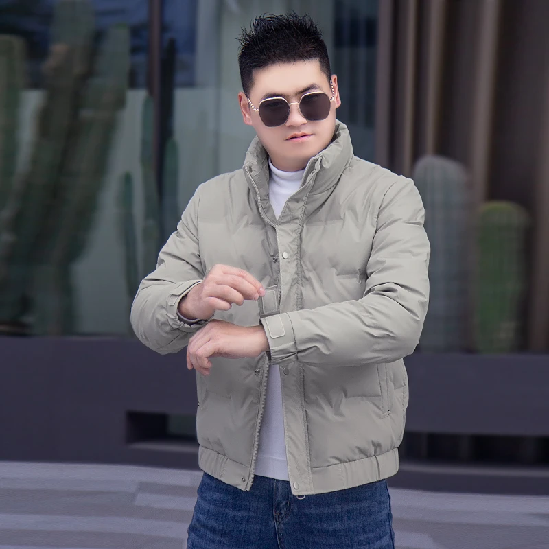 羽绒服男款外套男士商务青年羽绒服短款立领羽绒服男时尚保暖轻薄