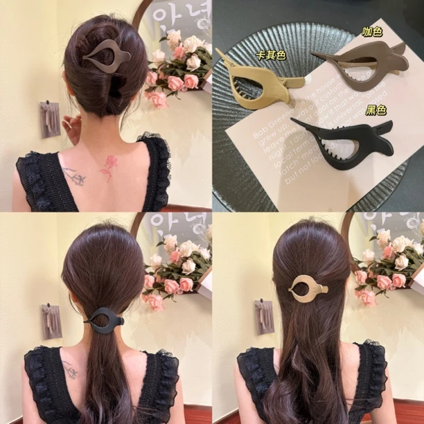 韩国鸭嘴夹百搭盘头发饰品后脑勺发卡一字夹头饰