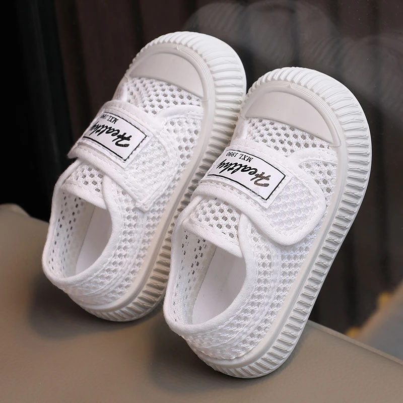 2024夏季儿童帆布鞋镂空网面男童小白鞋休闲宝宝鞋透气女童运动鞋