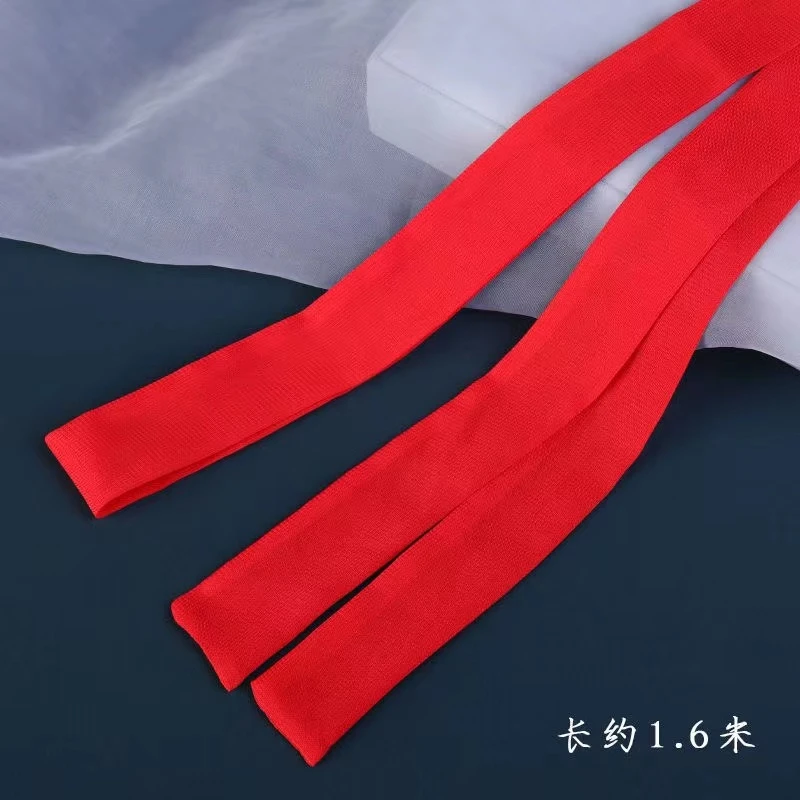 古风发带汉服束发飘带红色绑发头绳纯色雪纺发绳腰带少女古装头饰