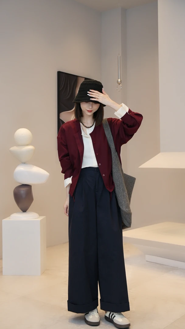 现货新款【薇薇绮】时尚减龄早秋单排扣开衫上衣显瘦 W437