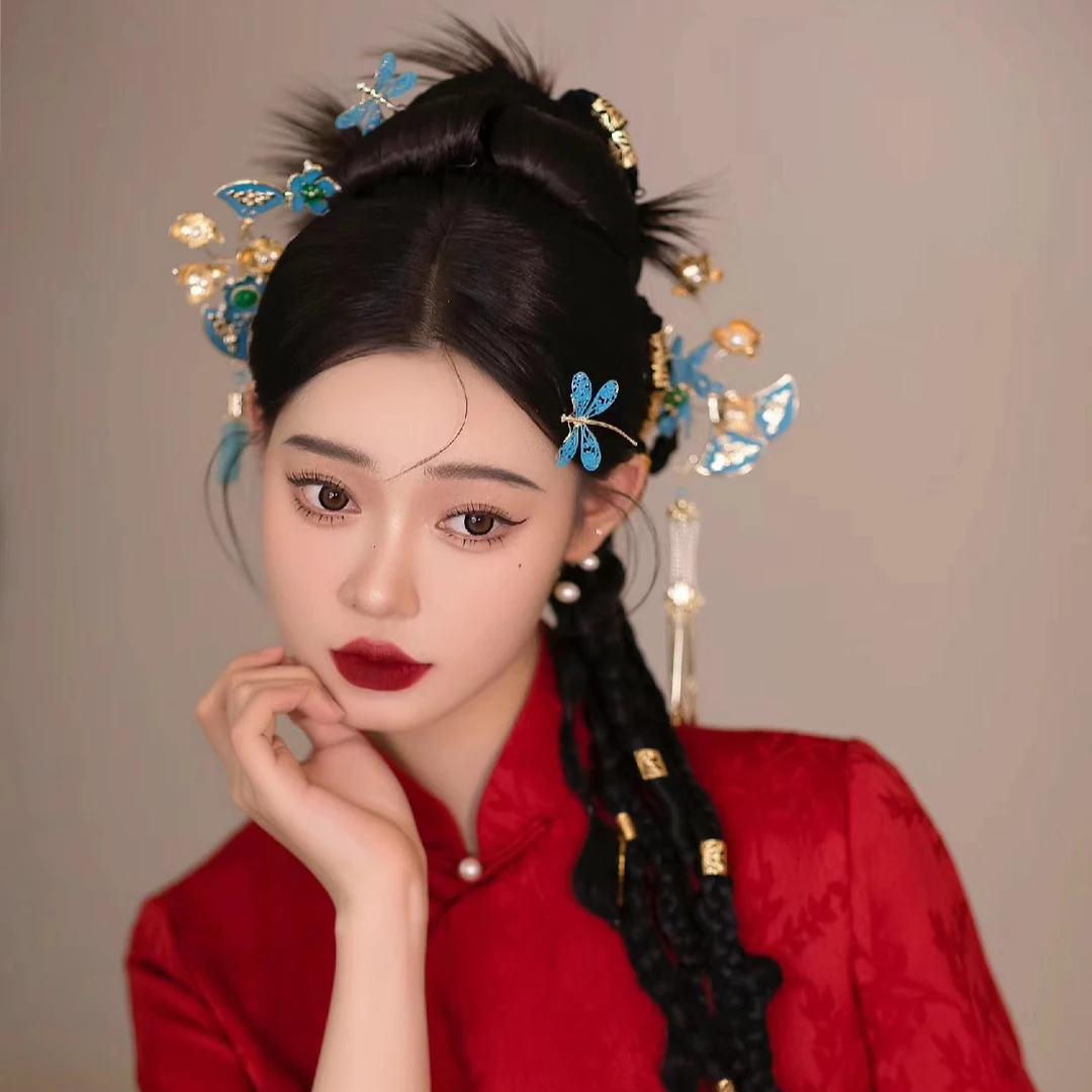 铜合金仿珍珠婚庆饰品 卡帝美学新款 10303中式精致烧蓝