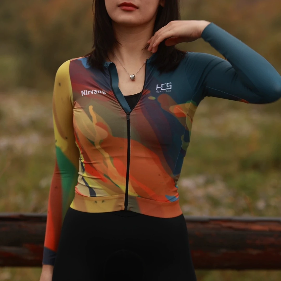HCS 涅槃丰翼系列 男女夏季公路车新款长袖透气快干自行车骑行服