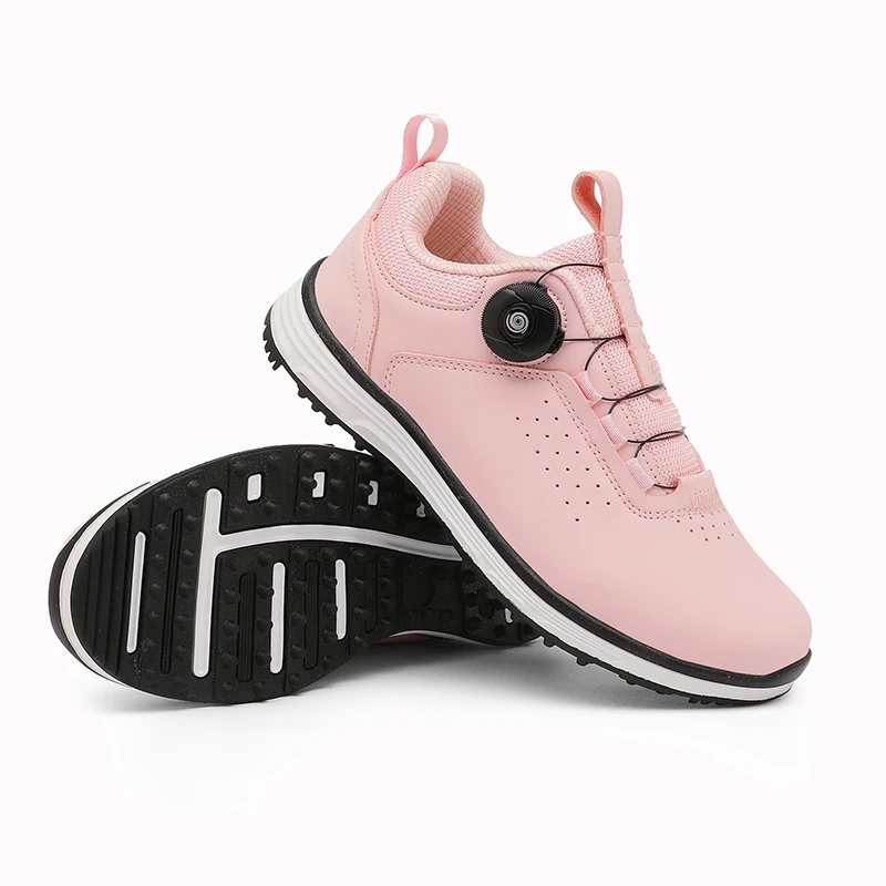 新款女ol运动球鞋高尔夫鞋钮扣鞋带时尚百搭跨境外贸防滑防水透气