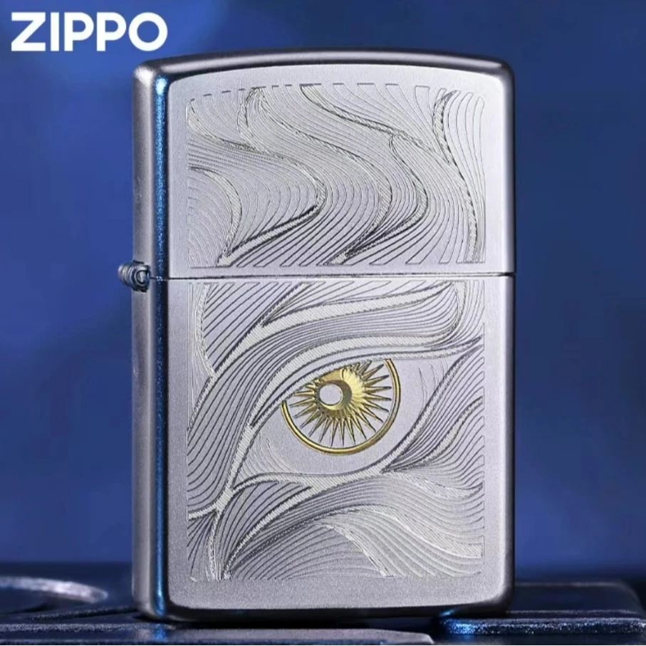 ZIPPO打火机锻纱镀铬秋水含情官方正品防风男士经典礼物TC9901US