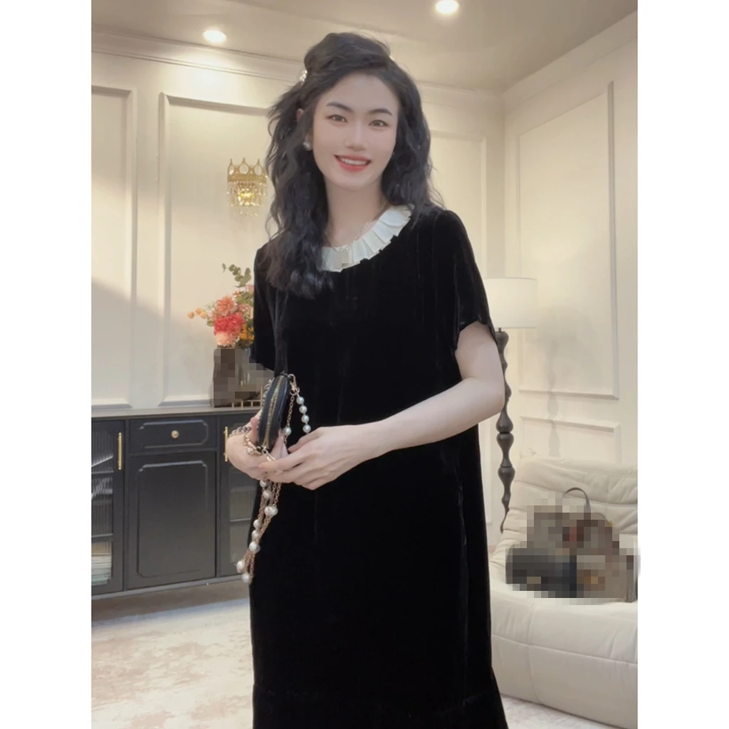 【赫本的花园】夏季新款小黑裙高级感气质显瘦连衣裙ll