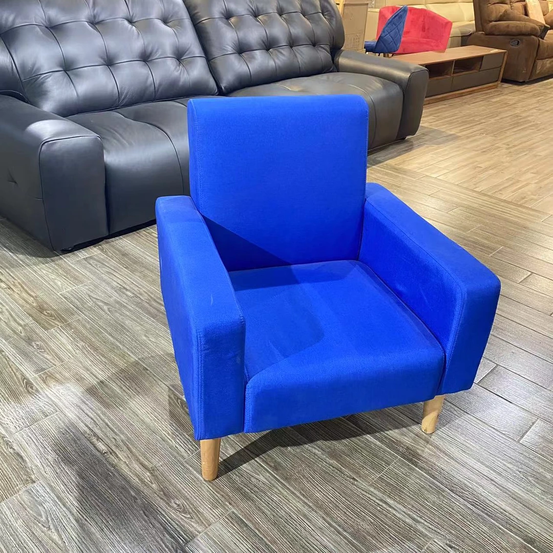 （无腿）JSD6055/30蓝色单人布艺沙发（不包安装）库存尾货（七楼）1122