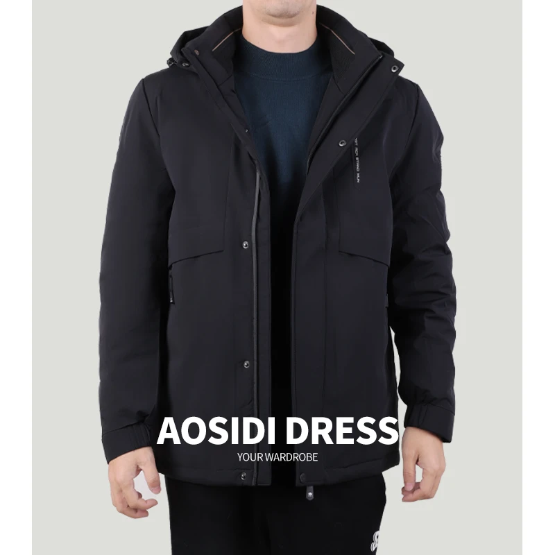 OSD男士冬季厚款连帽休闲羽绒服加厚保暖Q24Y30170023