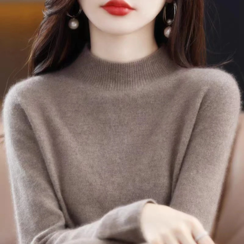 【交个朋友专属】100%羊毛秋季上新女士宽松套头针织羊毛衫HXT002