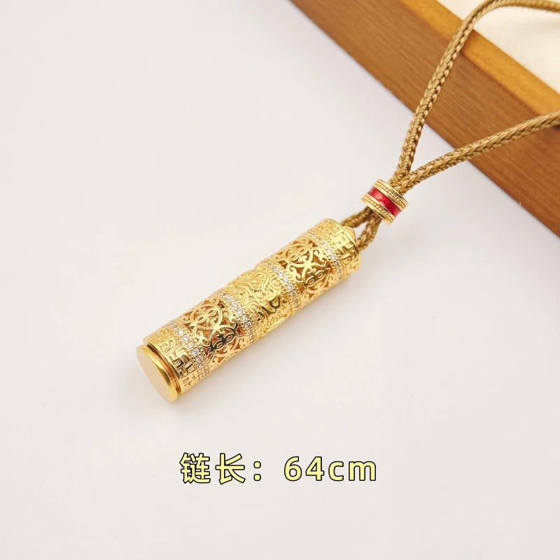 铜合金布艺项链 【1773】随身佛项链镂空可打开