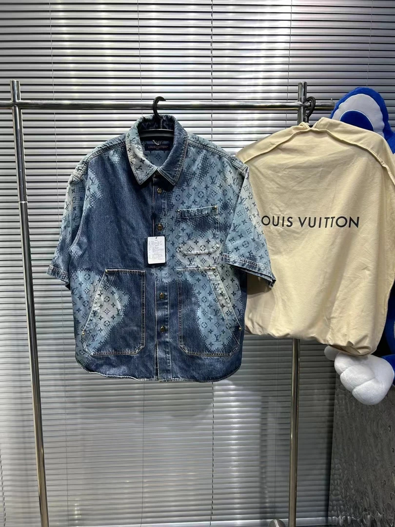 Louis Vuitton lv24新款 渲染满印牛仔短袖 M码/全新/平台16636