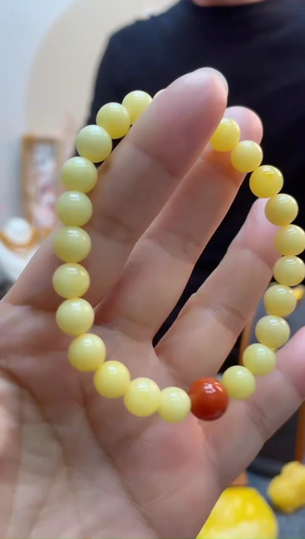 【闪购商品】蜜蜡珠宝奇石未镶嵌假一罚十，孤品7mm+