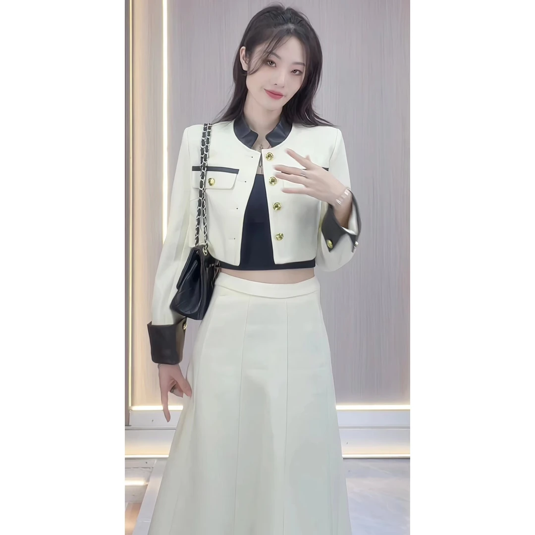 法式小香风套装女2023秋冬季新款高级设计感时尚气质贵族感两件套