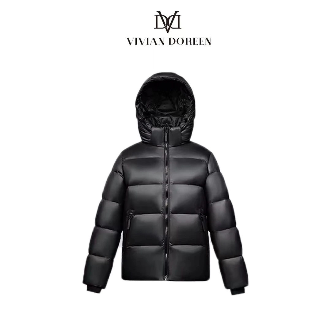 【新款2.0/短款/4格/黑金90鹅绒服/赠送防尘袋】8522