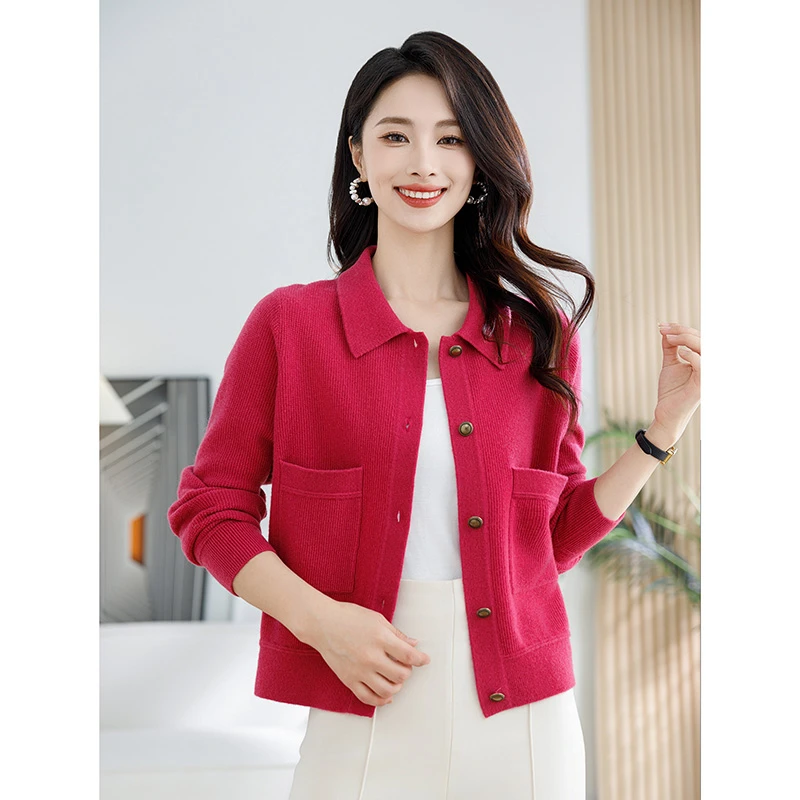 【香嘉怡新品】XJYD7918女士上衣羊毛衫2024早秋新款韩版网红款