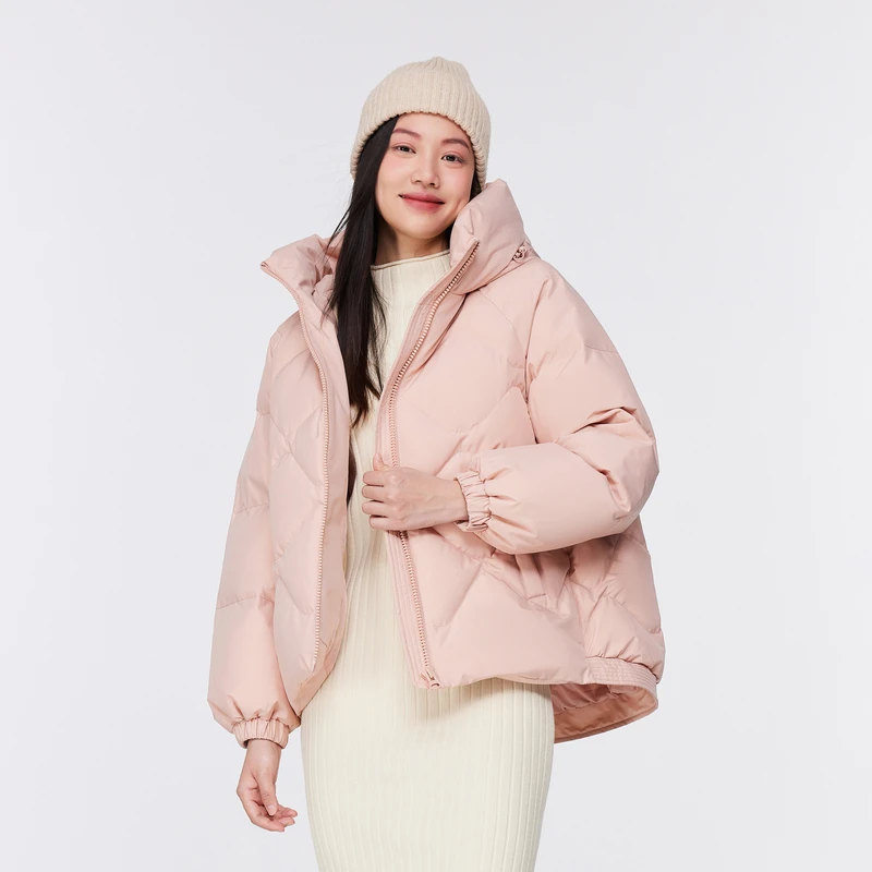 【热力感】波司登2023新款休闲温柔气质保暖羽绒服外套时尚连帽NT