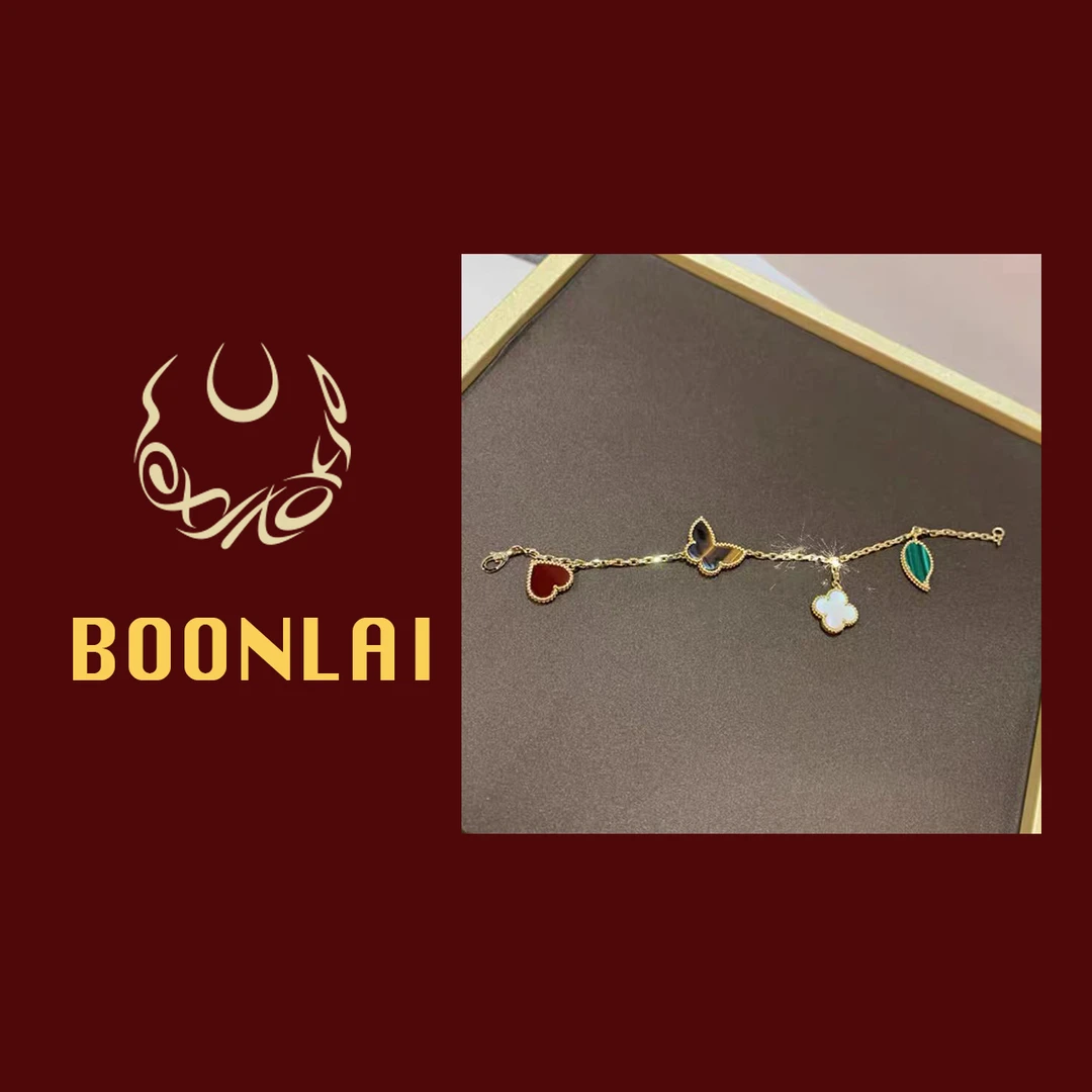 铜合金手链 Boonlai 时尚气质心形蝴蝶乱花手链 1622
