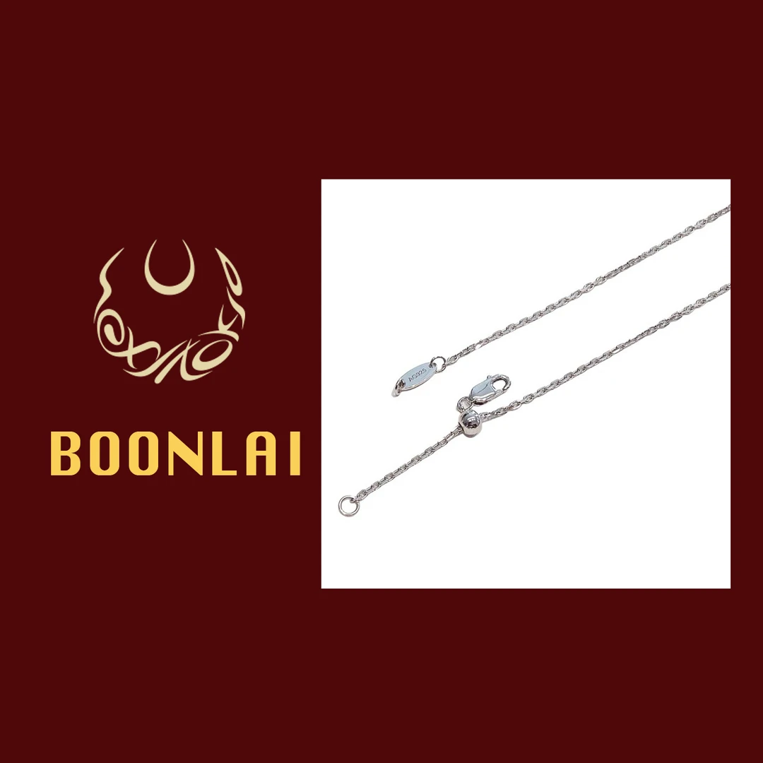 铜合金项链 Boonlai 大货基础简约银色8字素链抽拉扣