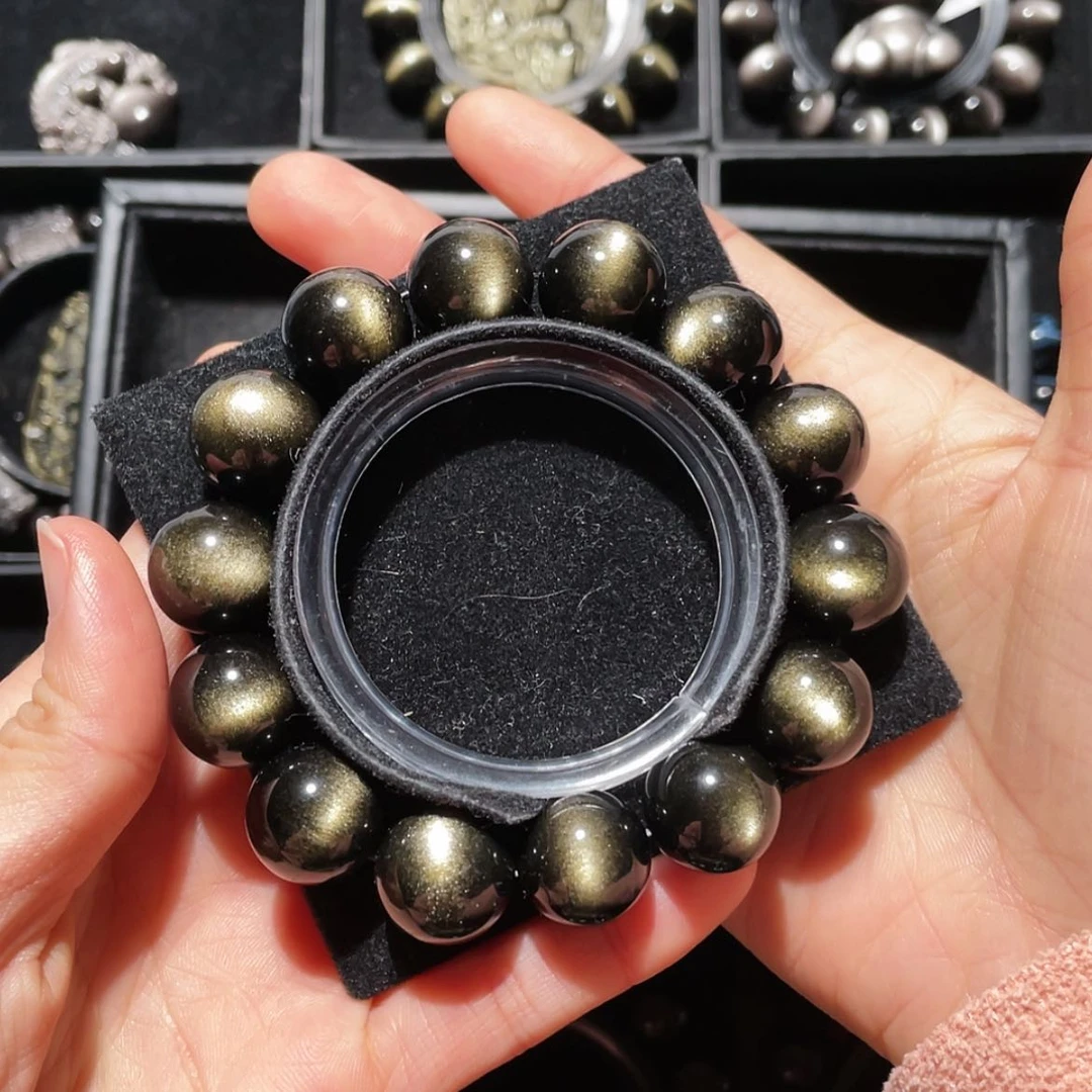 【闪购商品】黑曜岩手链未镶嵌小***?