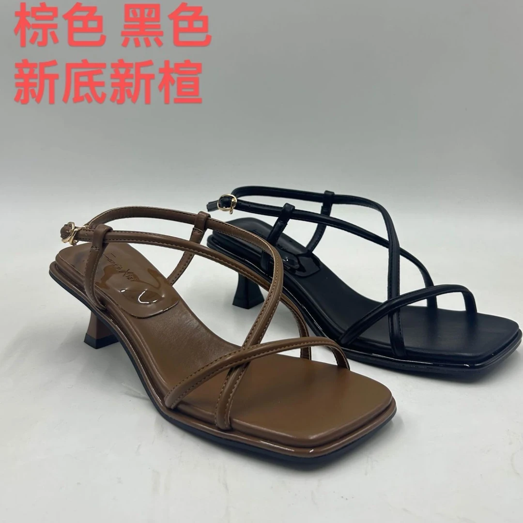 IEF/爱依服2024新款夏季女方头细高跟凉鞋5307-6887-5-