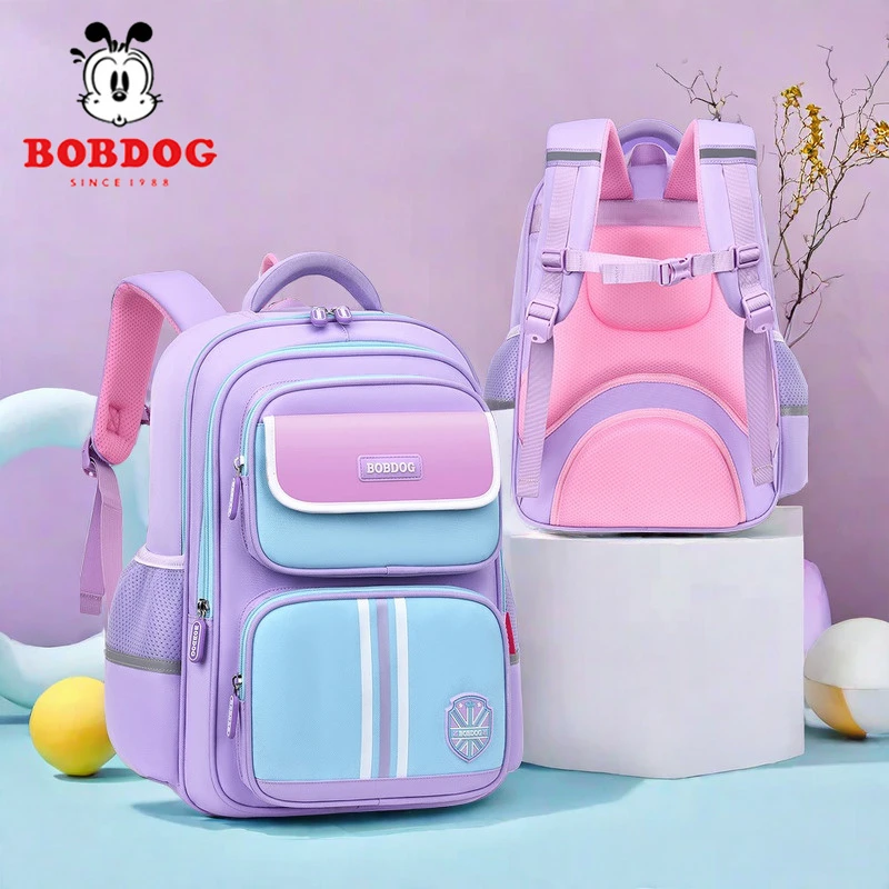 巴布豆女童书包小学生1-34-6一二年级儿童男孩大容量超轻减负护脊