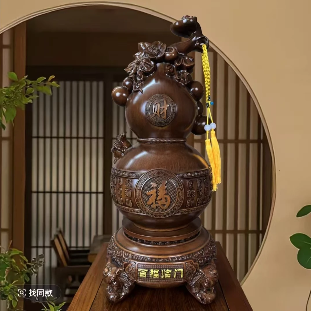 百福临门葫芦摆件装饰客厅送人送礼装饰摆件高42cm      SPB