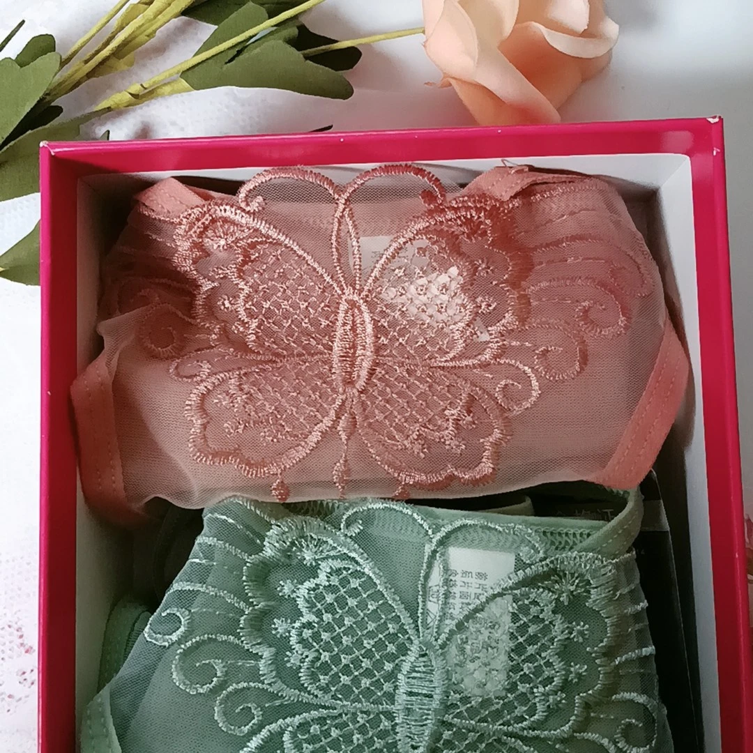 时尚潮流刺绣蝴蝶家居裤，一组3条