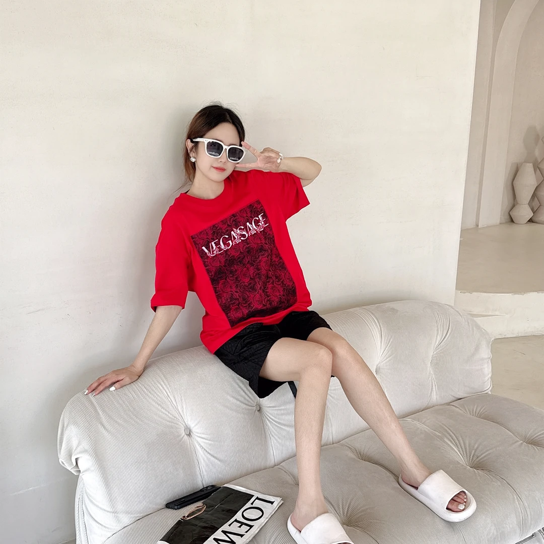 HUISHANG美式夏季休闲百搭情侣款个性破洞短袖 S235176