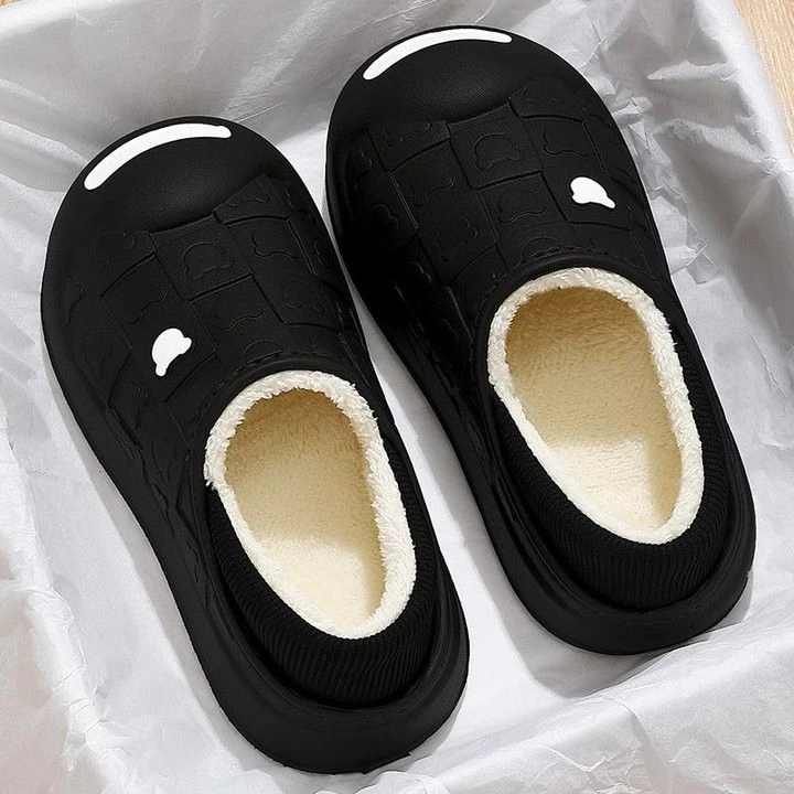 防水棉拖鞋女士秋冬季2023新款包跟室内家居厚底防滑加绒外穿棉鞋