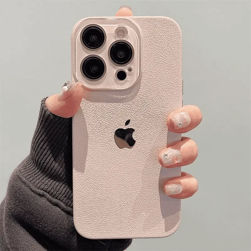 创意荔枝纹适用于苹果17/16/15/14/13/12带镜头膜全包防摔手机壳