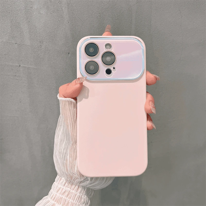 液态硅胶大视窗适用苹果16/15/14/13/12带镜头膜肤感防摔手机壳