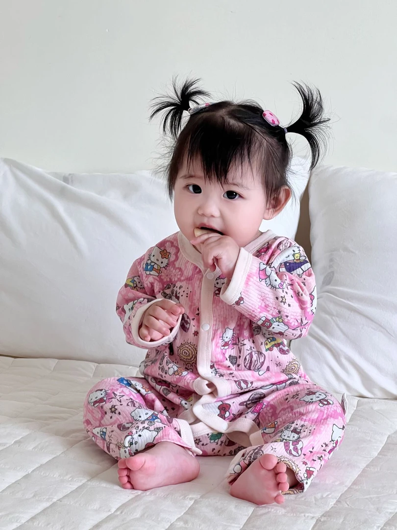 爬服对开连体婴童全棉哈衣秋冬打底外穿睡爬外出长爬