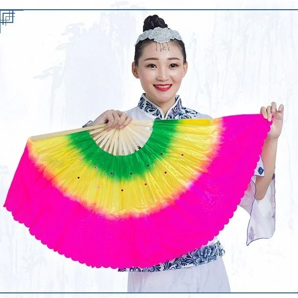 新款广场舞用扇舞蹈扇胶州秧歌扇子中国风双面跳舞扇扇子秧歌高档