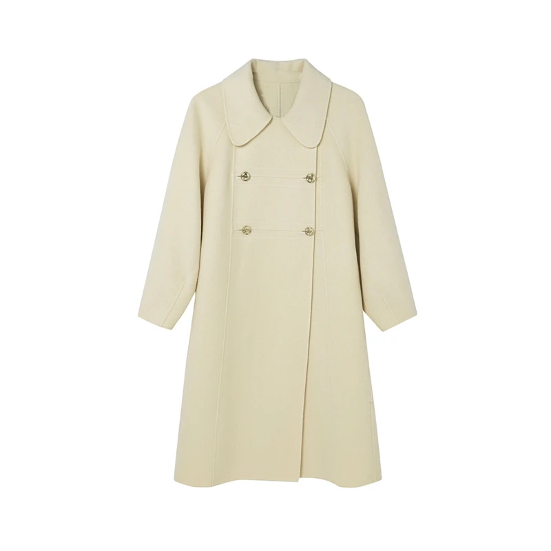 L062优雅翻领双面呢大衣（不含配饰）