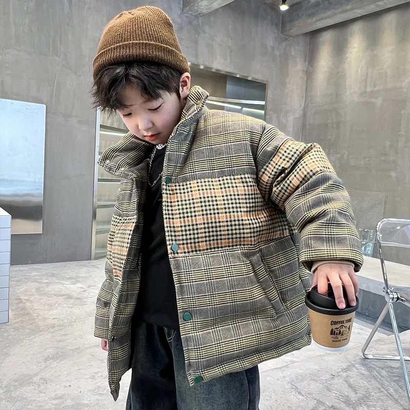 儿童装男童冬季羽绒服加厚外套2023新款中大童冬装男孩洋气保暖潮