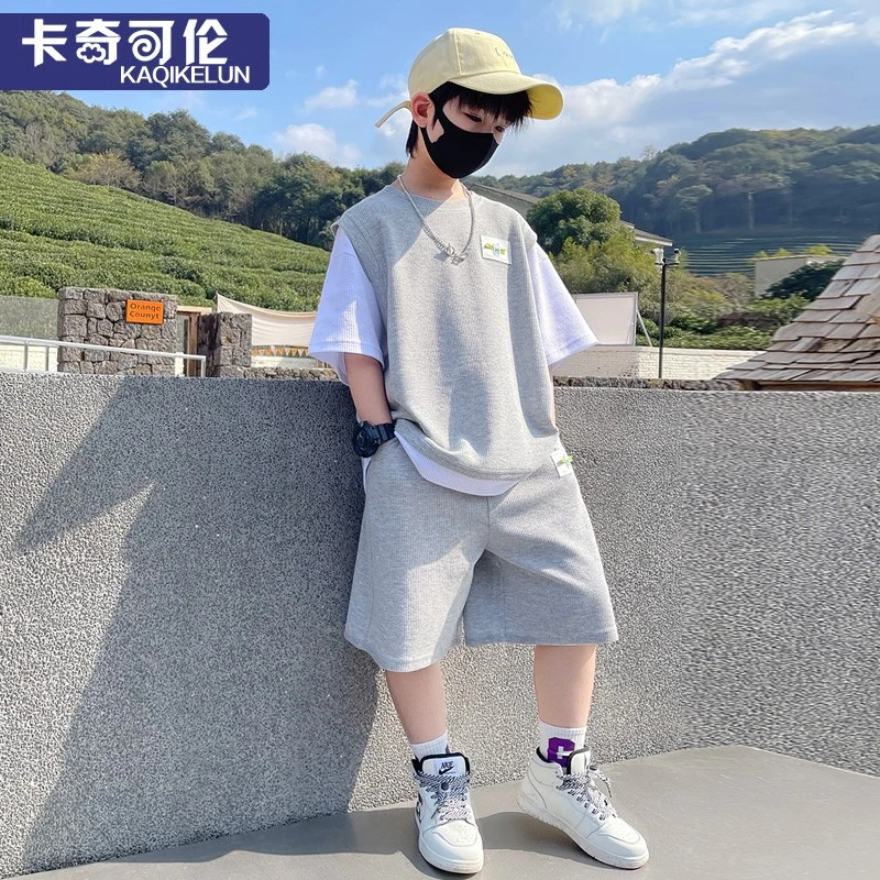 男童套装夏装2025新款中大童衣服运动儿童短袖夏季男孩休闲童装潮