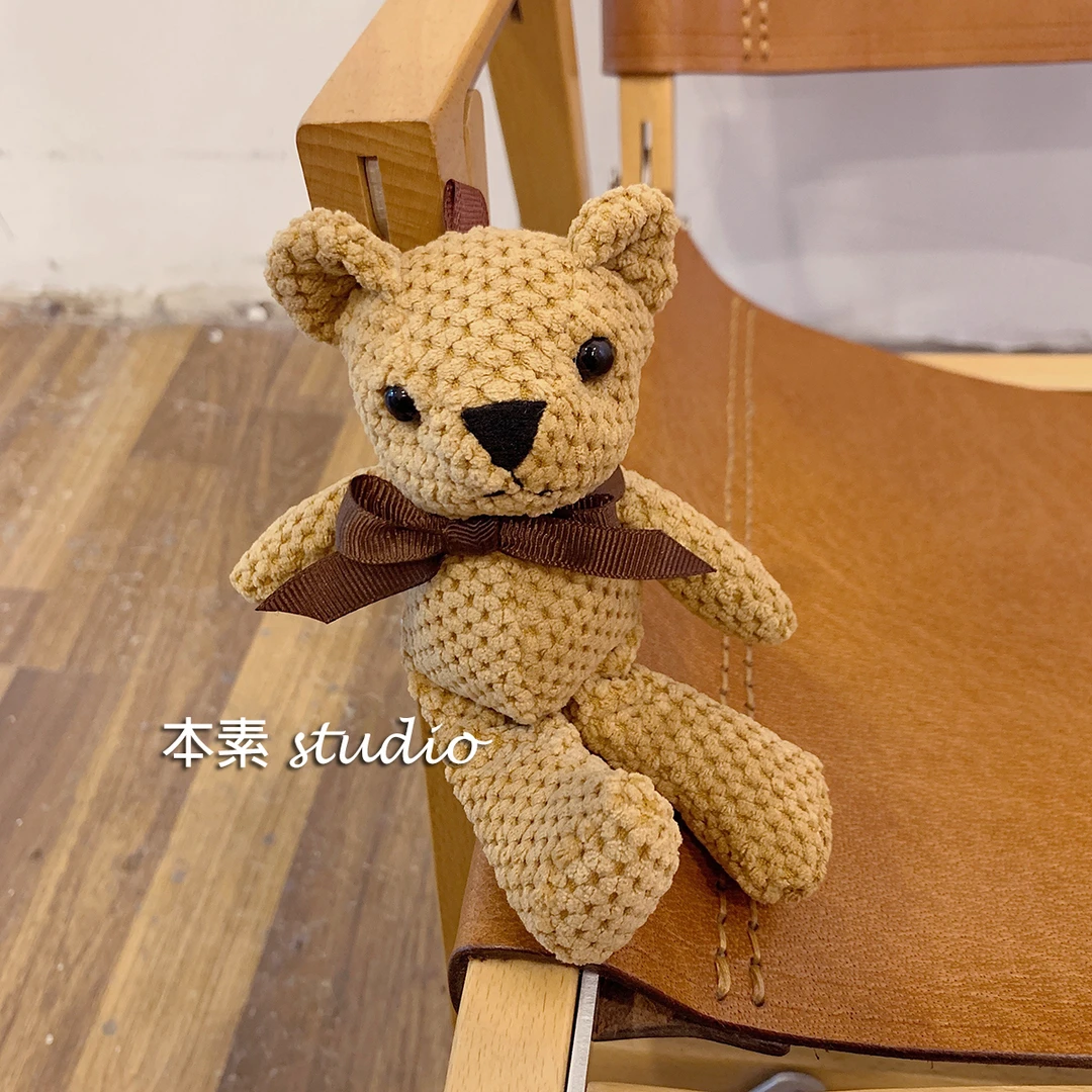 合金锦纶胸针 M9014立体蝴蝶结小熊胸针