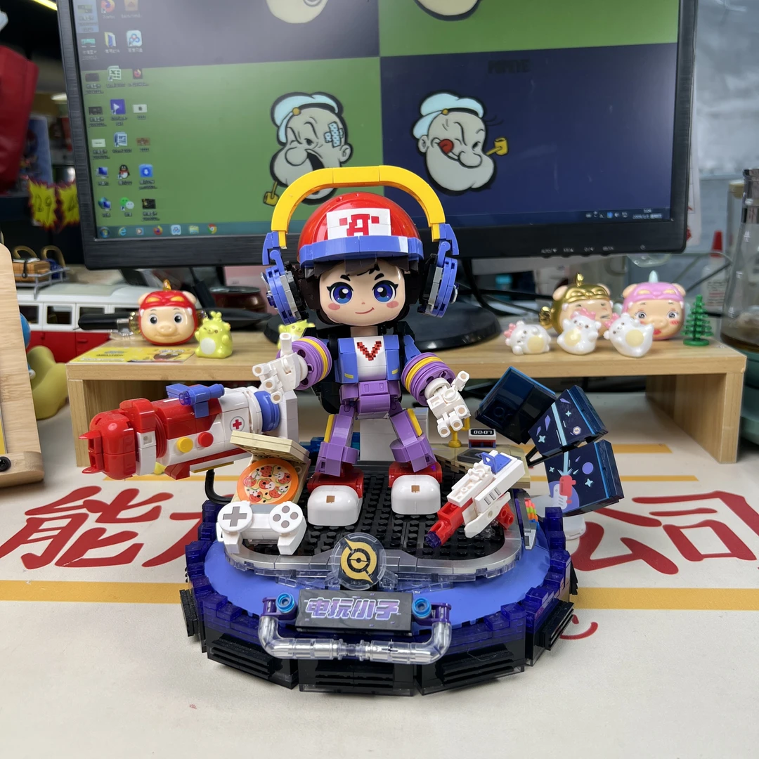 【潮玩积木】王者荣耀正版授权鲁班七号电玩小子皮肤拼装积木TC1809