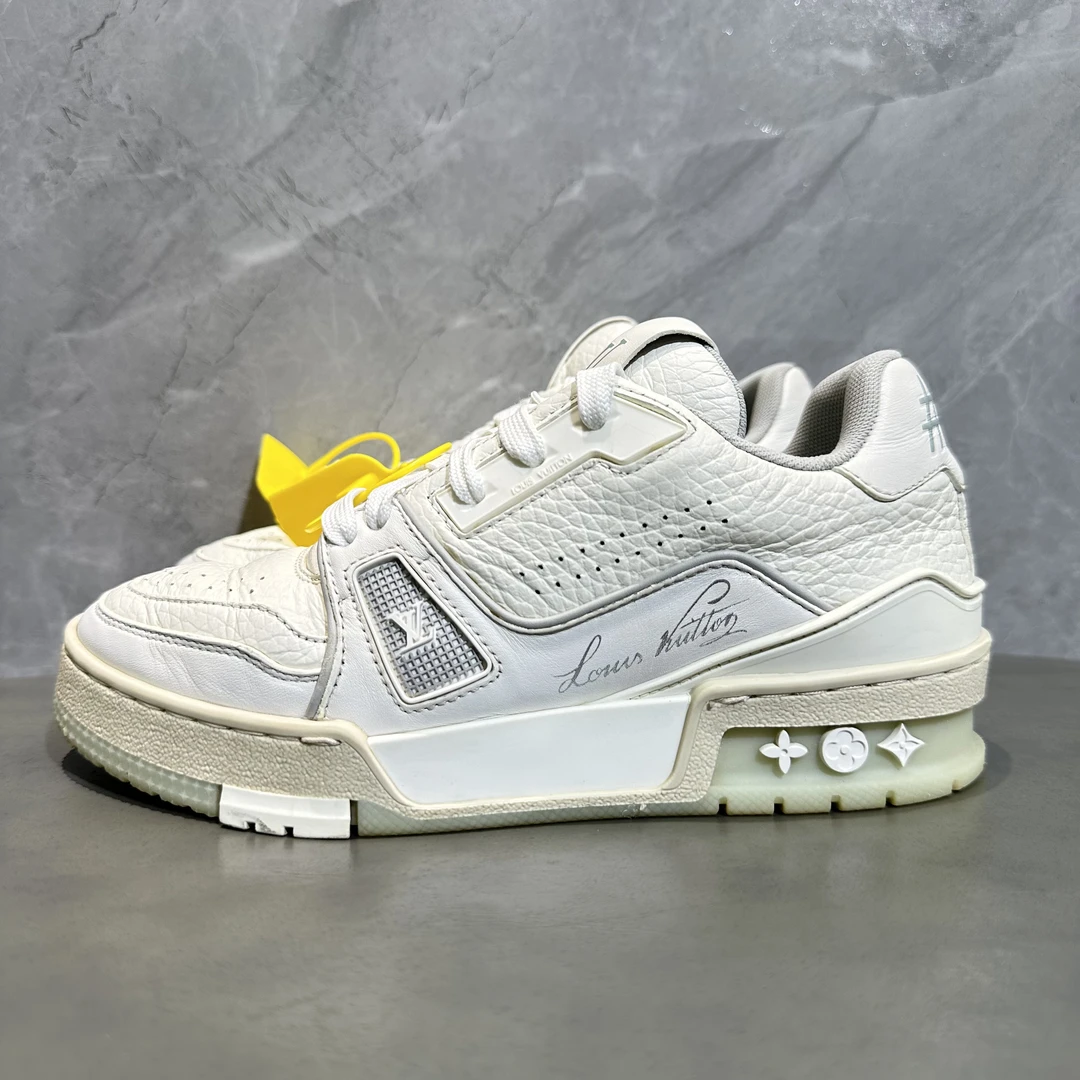 34.5码 95新 路易威登 LV trainer 白色 低帮板鞋 公价/9k