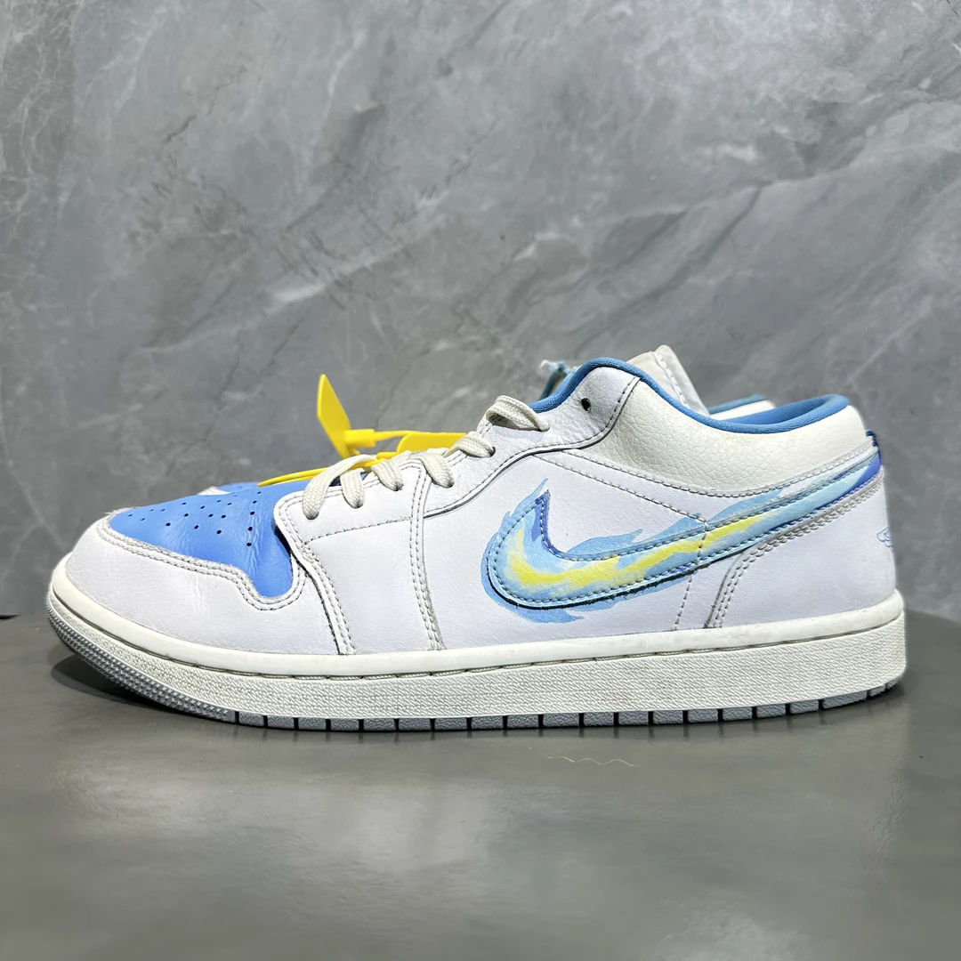 44码 AJ1 白蓝 低帮复古篮球鞋