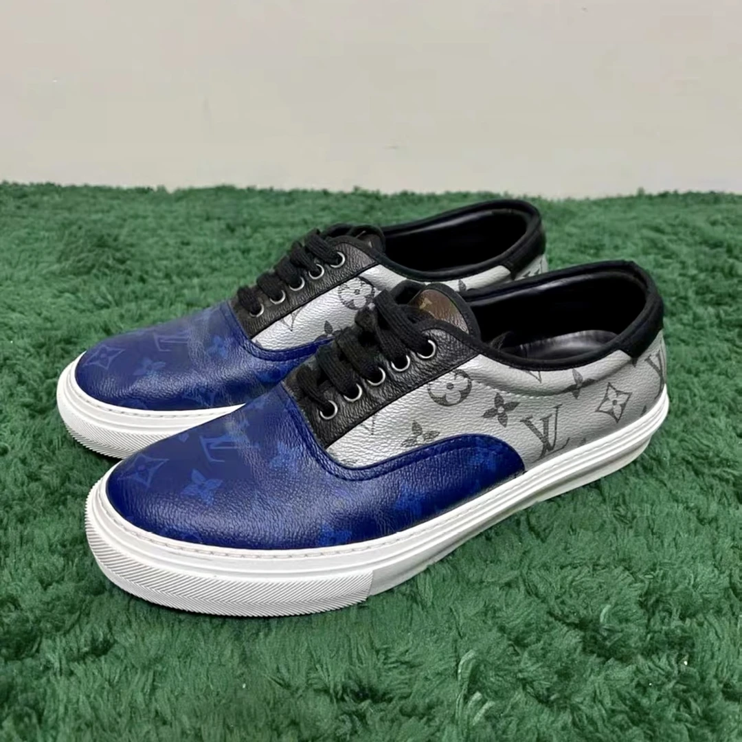 43码 99新 路易威登 LV Rivoli 老花拼接配色 低帮板鞋 公价1w