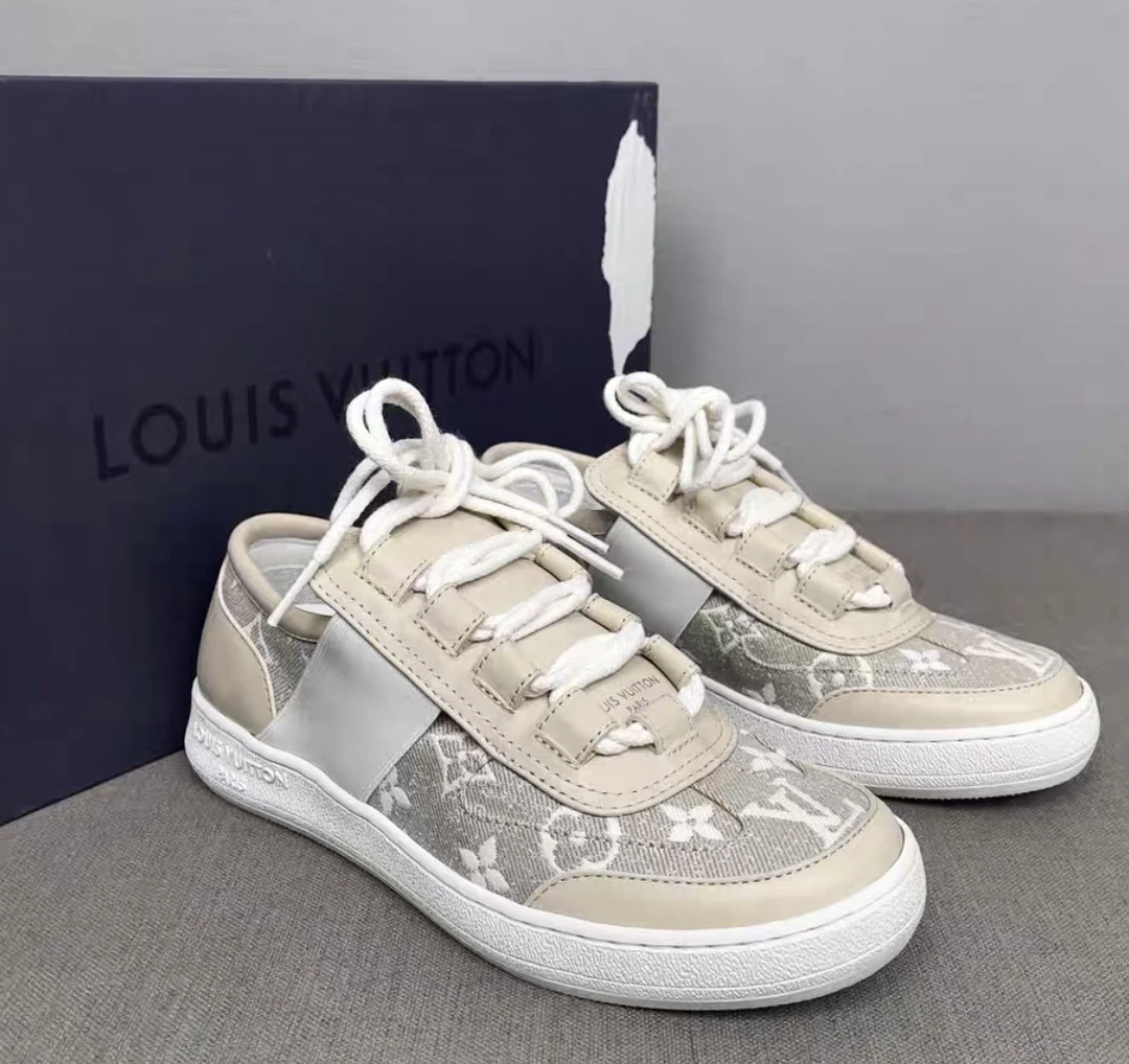 40码 99新 路易威登 LV Lous 牛仔帆布 低帮板鞋