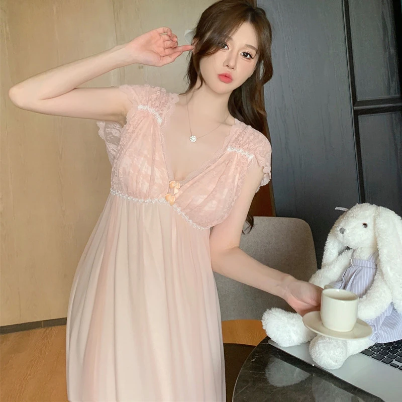 彭裳裳【少女心事】网红女士夏天露背纯欲风潮流睡衣居家服薄款