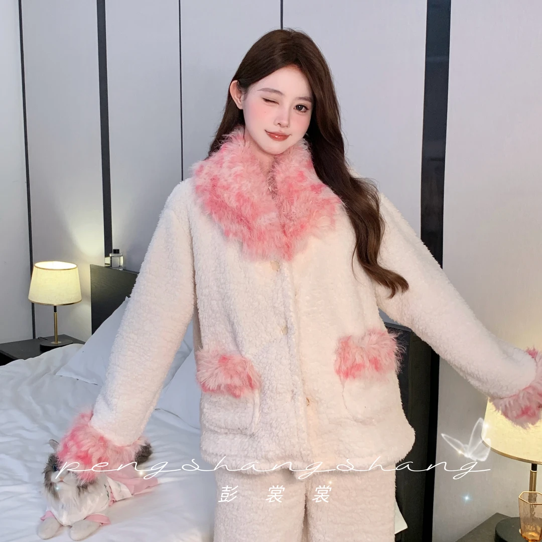 彭裳裳【海岛热恋】冬装上新潮流女士睡衣可爱风百搭舒适家居服套装