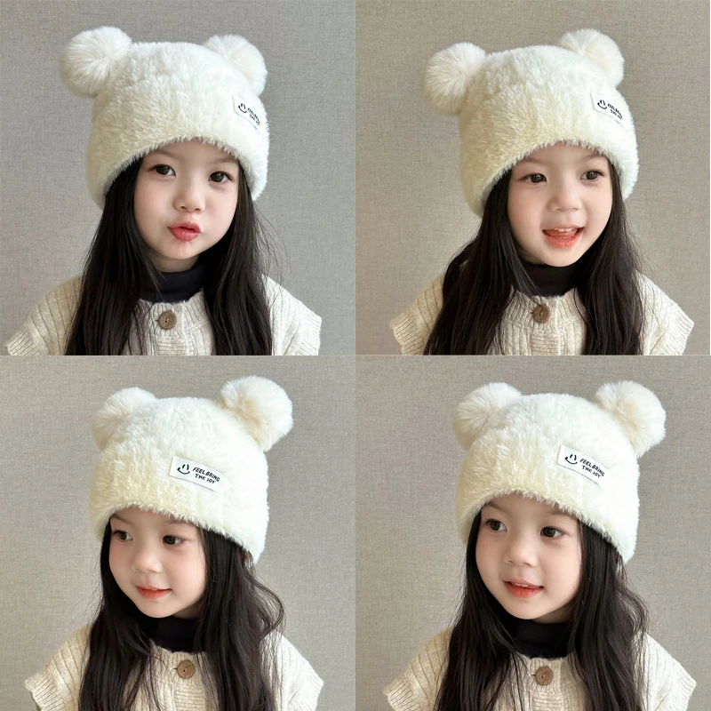女童帽子秋冬款2025新款洋气可爱公主女宝护耳帽儿童女孩冬季保暖